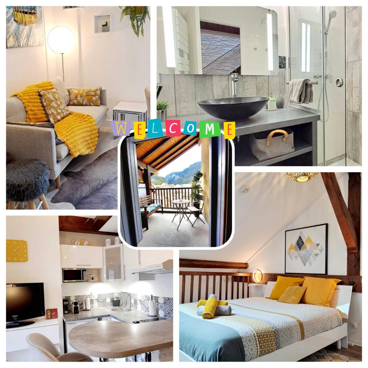 Yellow Home-By So'Serenityhome-Balcon Vue Montagne-Mezzanine Cluses Εξωτερικό φωτογραφία